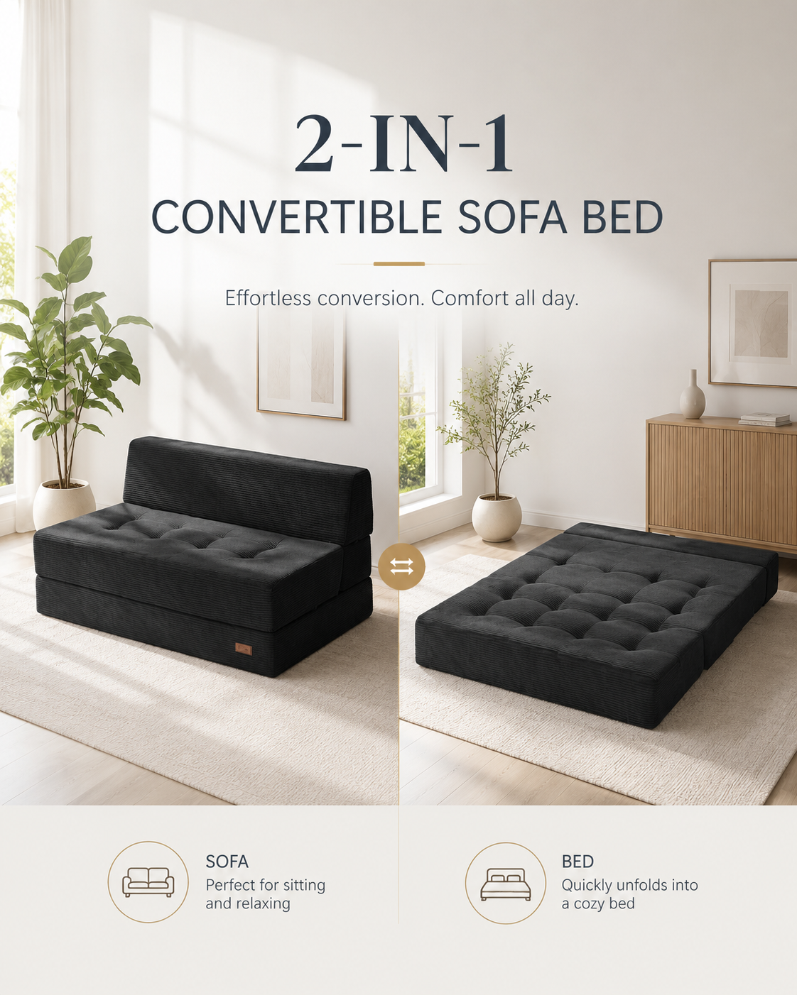 Orvanta™ 2-in-1 Bench to Bed