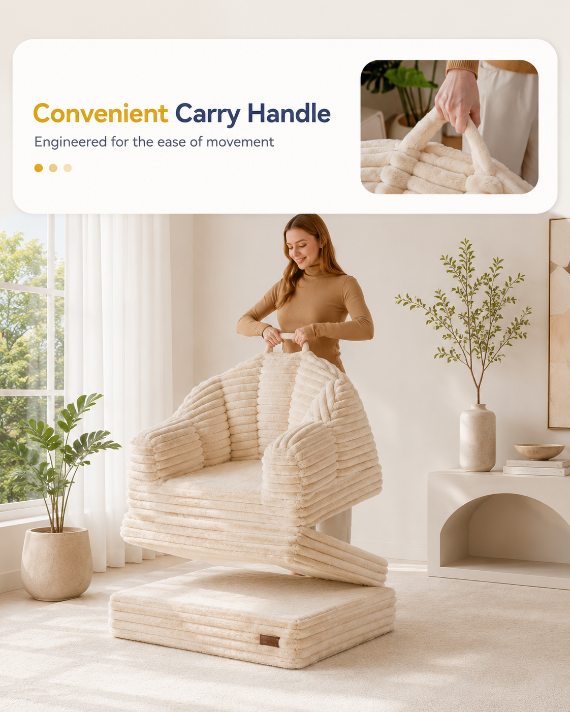 Orvanta™ Convertible Floor Sofa Bed Chair