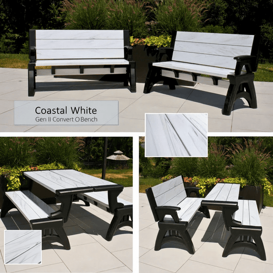 Convert - o - Bench Convertible Bench to Table - Outdoor Patio Furniture - Convert - o - Bench