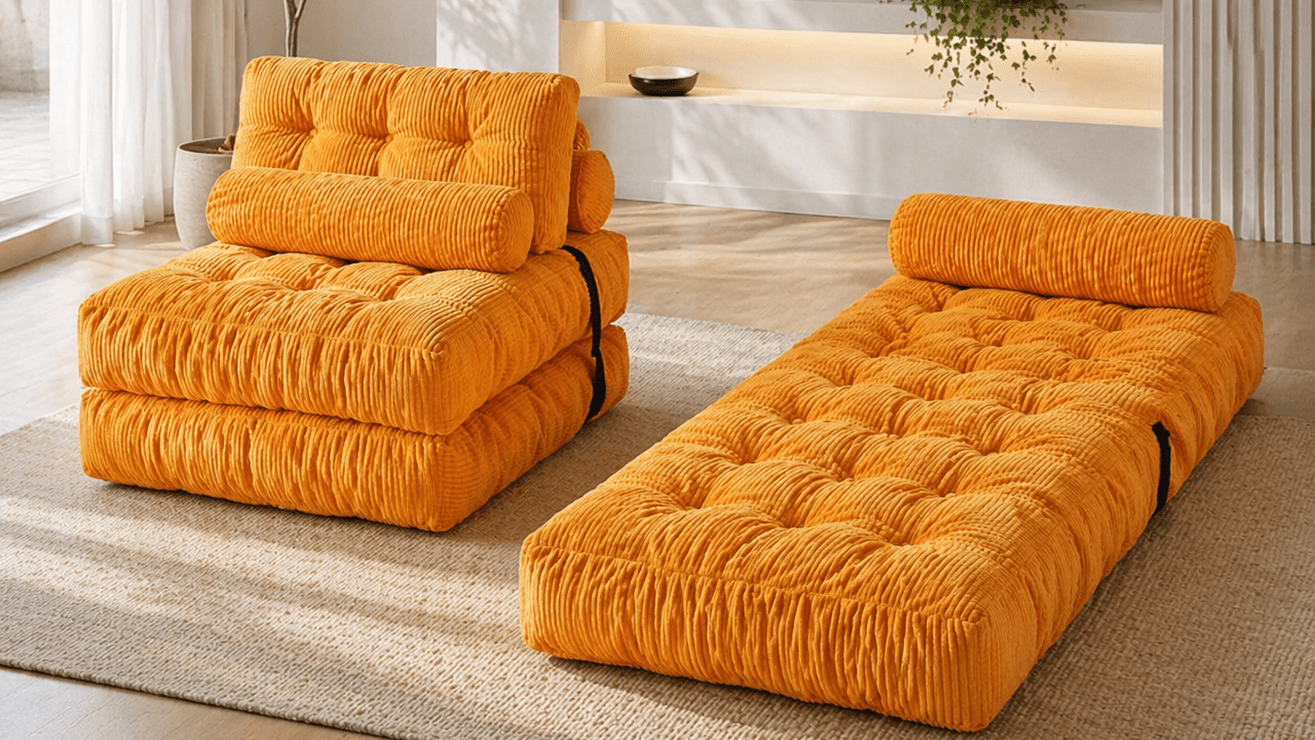 Orvanta™ 3 - in - 1 Convertible Floor Sofa Bed - Orvanta