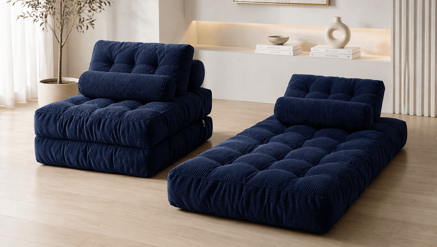 Orvanta™ 3 - in - 1 Convertible Floor Sofa Bed - Orvanta