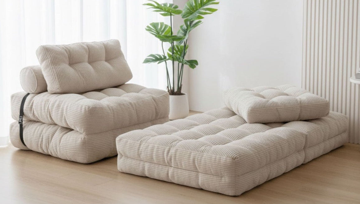 Orvanta™ 3 - in - 1 Convertible Floor Sofa Bed - Orvanta