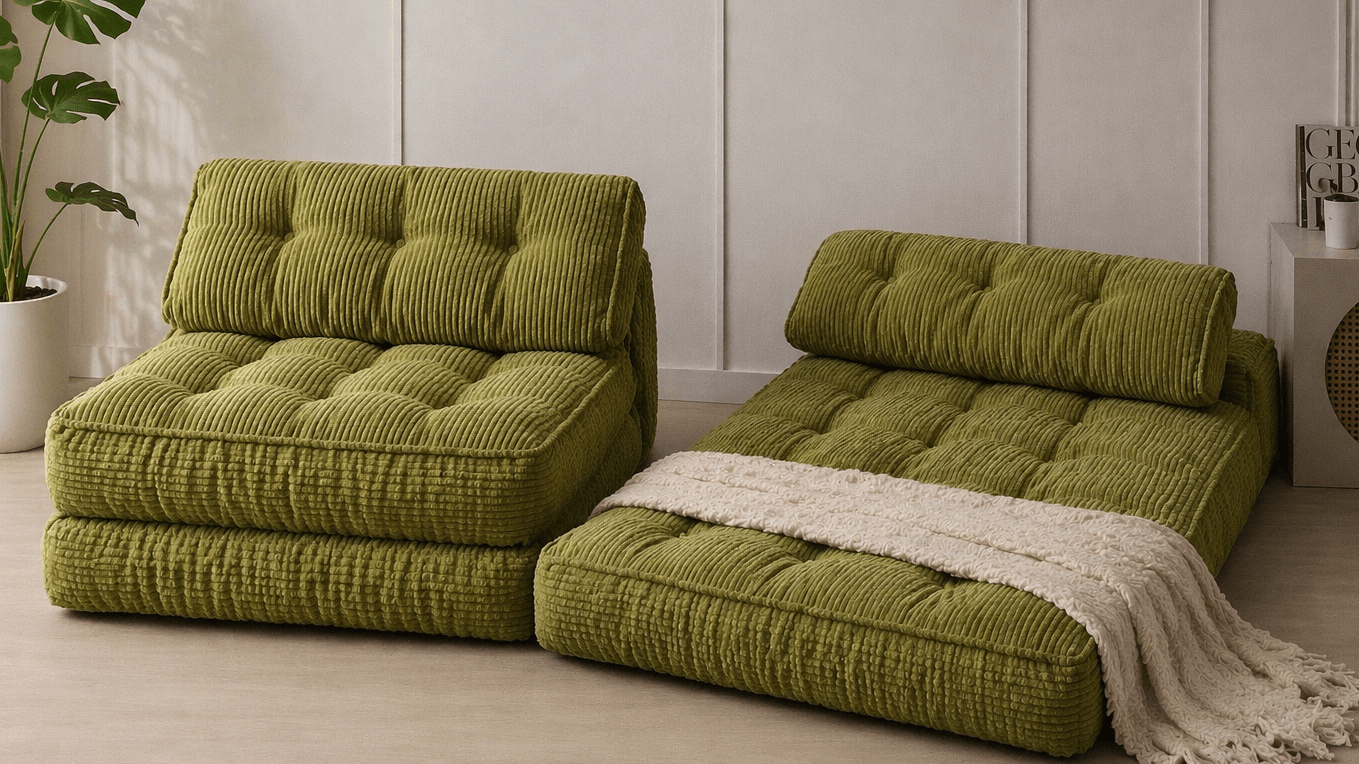 Orvanta™ 3 - in - 1 Convertible Floor Sofa Bed - Orvanta