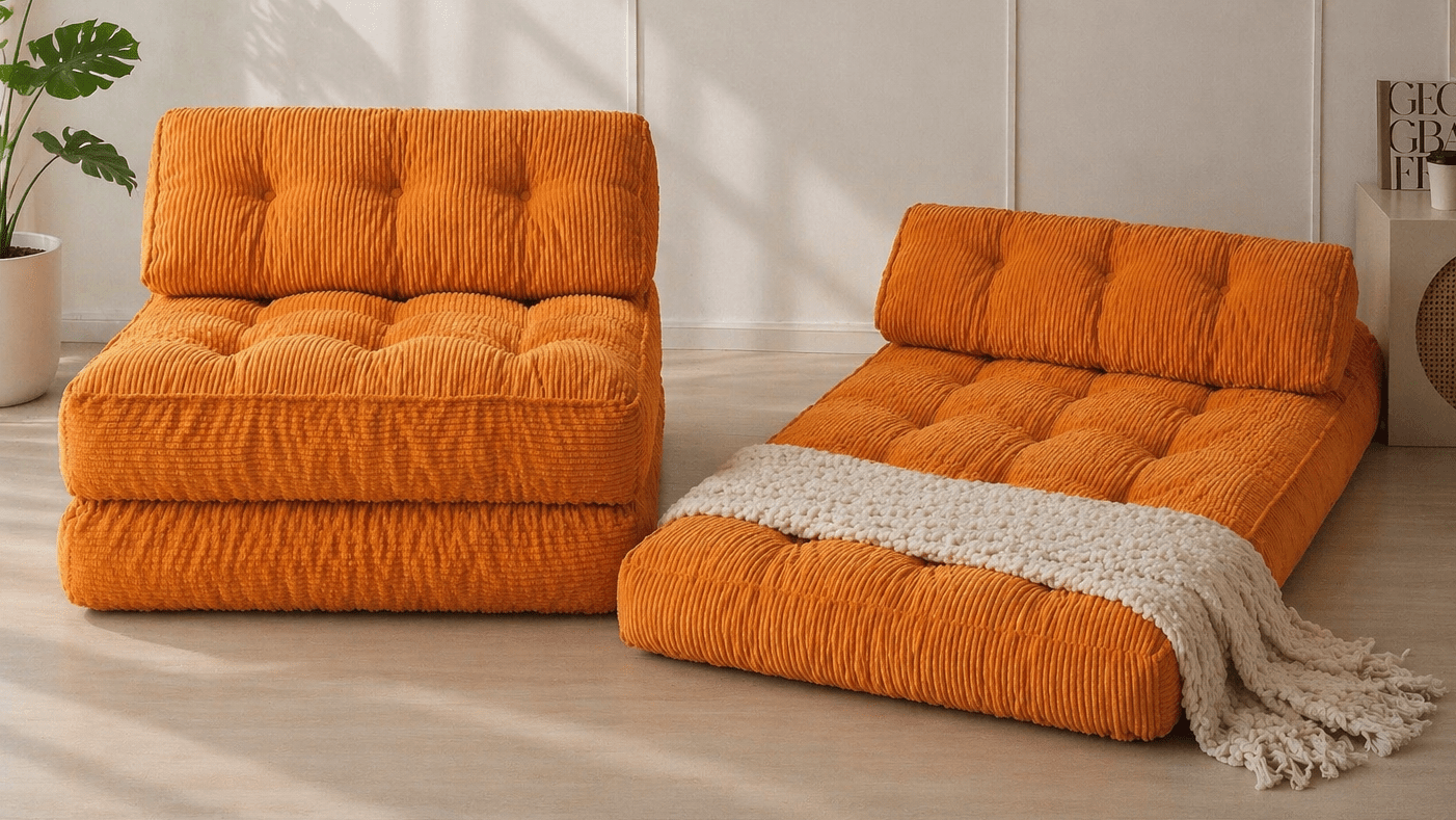 Orvanta™ 3 - in - 1 Convertible Floor Sofa Bed - Orvanta