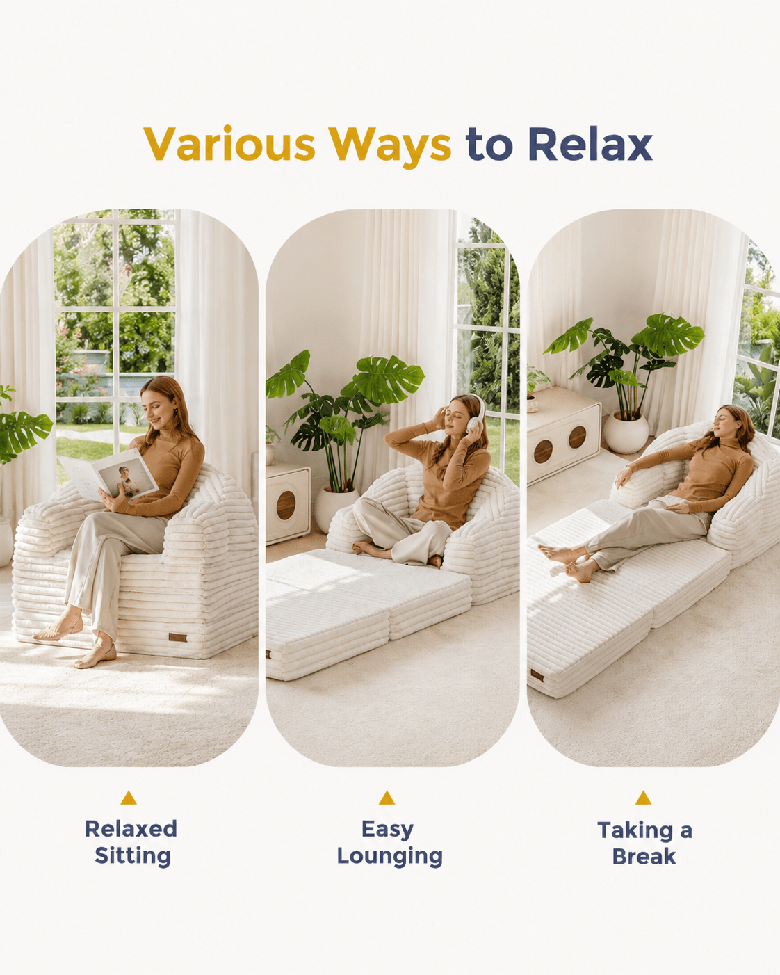Orvanta™ Convertible Floor Sofa Bed Chair - Orvanta
