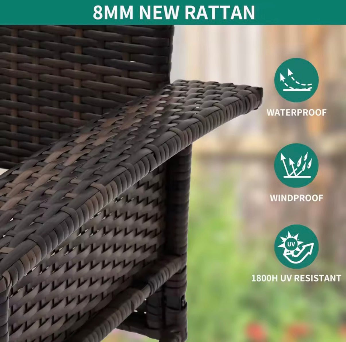 Outdoor Porch Swing with Cushions - Wicker Hanging Swing Bench for Patio - Convert - o - Bench